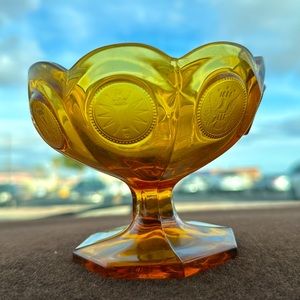 Vintage Small Amber Dish